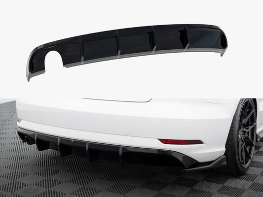 Maxton Design Rear Valance Audi A3 Sedan 8V Facelift (Version with single exhaust tips on one side)