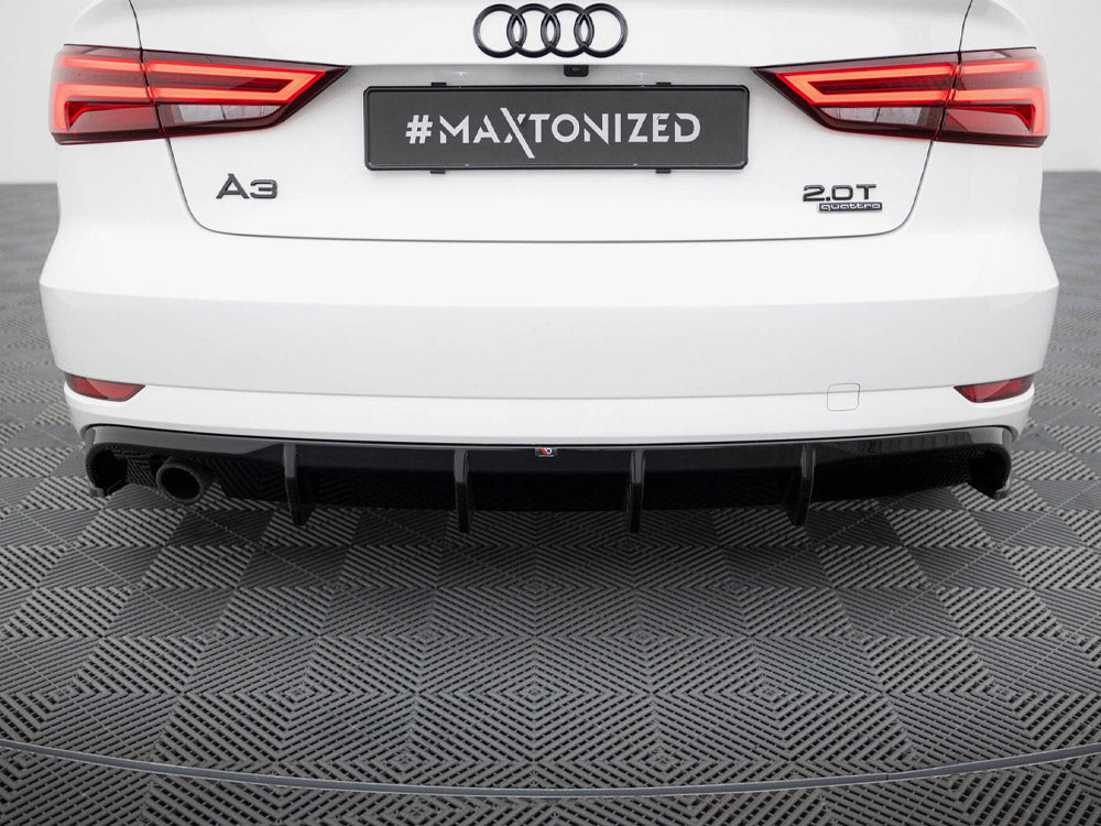 Maxton Design Rear Valance Audi A3 Sedan 8V Facelift (Version with single exhaust tips on one side)