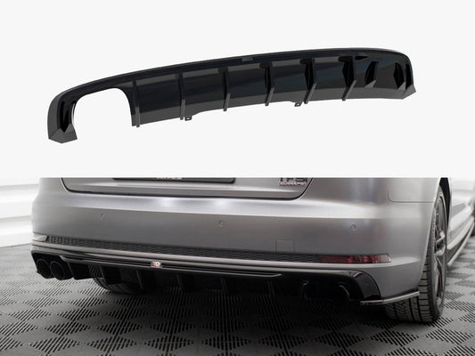 Maxton Design Rear Valance Audi A4 S-Line B9 (Version with dual exhaust tips on one side)