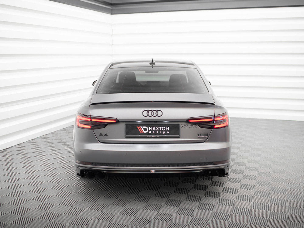 Maxton Design Rear Valance Audi A4 S-Line B9 (Version with dual exhaust tips on one side)