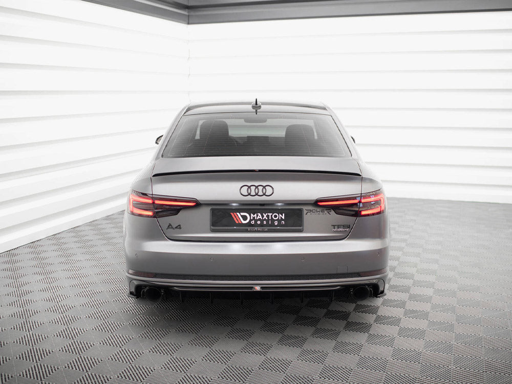 Maxton Design Rear Valance Audi A4 S-Line B9 (Version with single exhaust tips on both sides)
