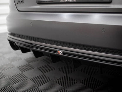 Maxton Design Rear Valance Audi A4 S-Line B9 (Version with single exhaust tips on both sides)