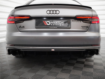 Maxton Design Rear Valance Audi A4 S-Line B9 (Version with single exhaust tips on both sides)