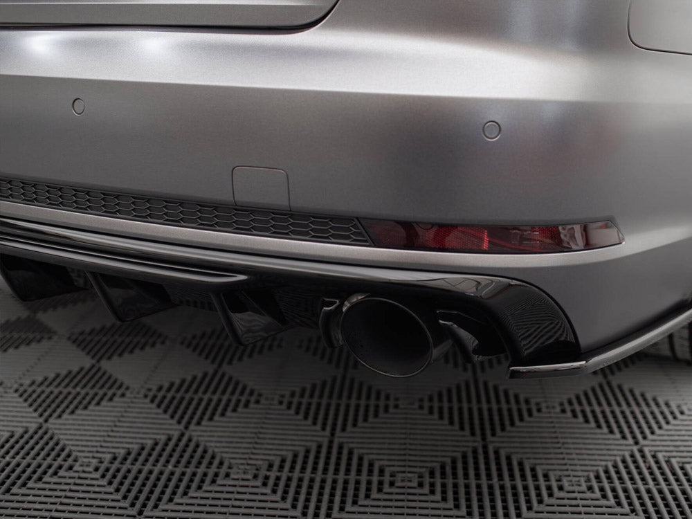 Maxton Design Rear Valance Audi A4 S-Line B9 (Version with single exhaust tips on both sides)