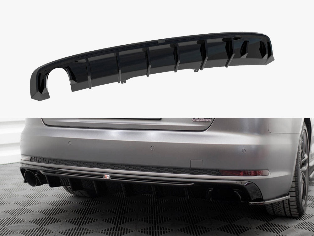 Maxton Design Rear Valance Audi A4 S-Line B9 (Version with single exhaust tip on one side)