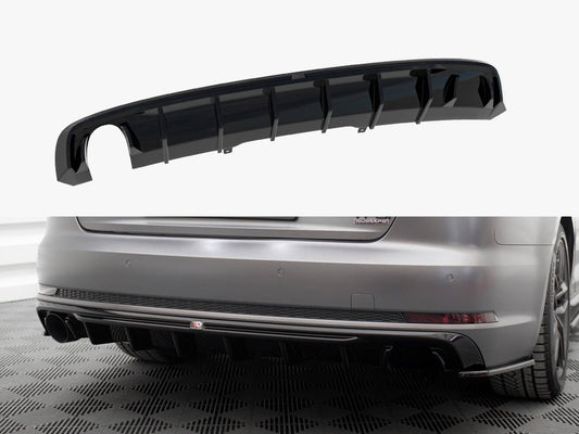 Maxton Design Rear Valance Audi A4 S-Line B9 (Version with single exhaust tip on one side)