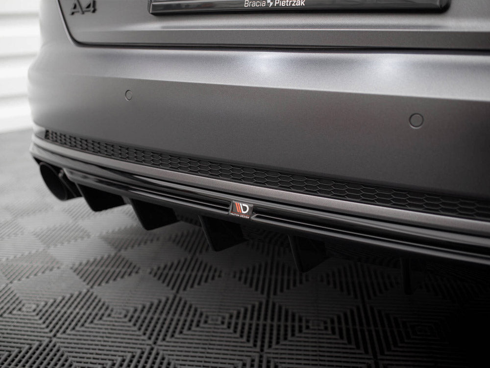 Maxton Design Rear Valance Audi A4 S-Line B9 (Version with single exhaust tip on one side)