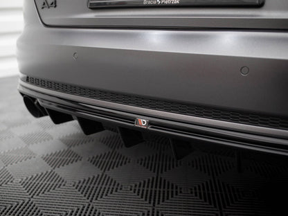 Maxton Design Rear Valance Audi A4 S-Line B9 (Version with single exhaust tip on one side)