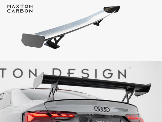 Maxton Design Carbon Spoiler With External Brackets Uprights V.1 Audi A5 / A5 S-Line / S5 / RS5 Coupe F5 / F5 Facelift
