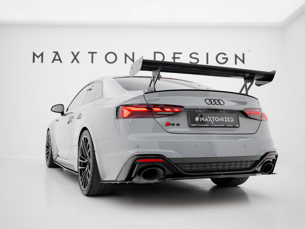 Maxton Design Carbon Spoiler With External Brackets Uprights V.1 Audi A5 / A5 S-Line / S5 / RS5 Coupe F5 / F5 Facelift