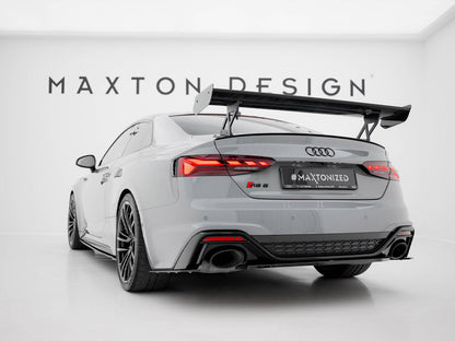 Maxton Design Carbon Spoiler With External Brackets Uprights V.1 Audi A5 / A5 S-Line / S5 / RS5 Coupe F5 / F5 Facelift