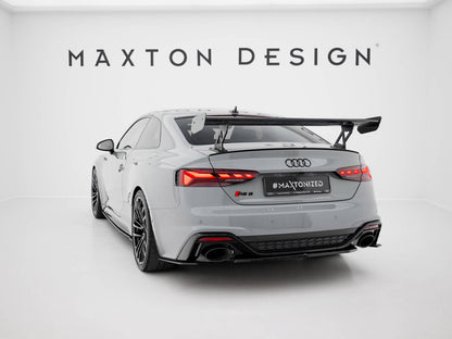 Maxton Design Carbon Spoiler With External Brackets Uprights V.1 Audi A5 / A5 S-Line / S5 / RS5 Coupe F5 / F5 Facelift