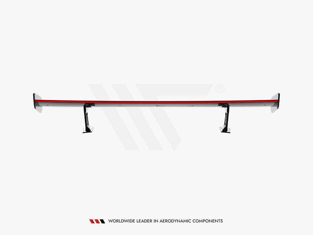 Maxton Design Carbon Spoiler With External Brackets Uprights V.1 + LED Audi A5 / A5 S-Line / S5 / RS5 Coupe F5 / F5 Facelift