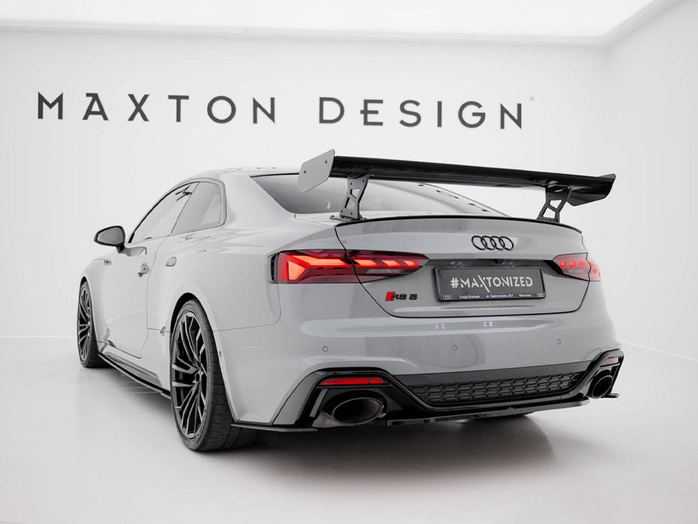 Maxton Design Carbon Spoiler With External Brackets Uprights V.2 Audi A5 / A5 S-Line / S5 / RS5 Coupe F5 / F5 Facelift