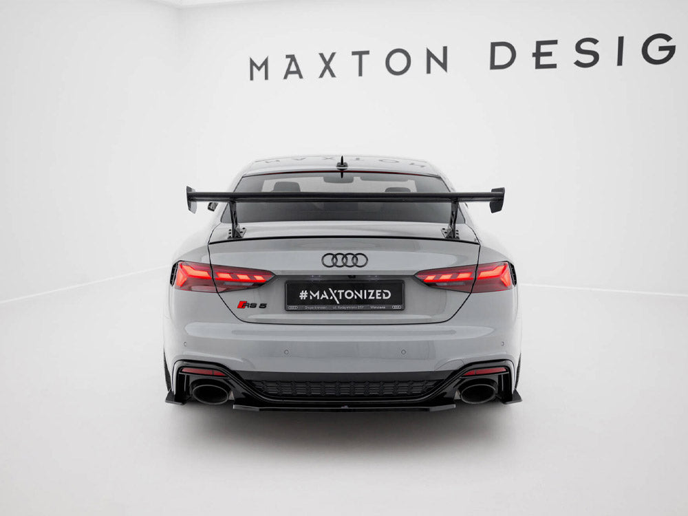 Maxton Design Carbon Spoiler With External Brackets Uprights V.2 Audi A5 / A5 S-Line / S5 / RS5 Coupe F5 / F5 Facelift