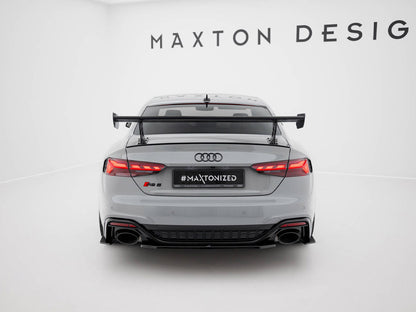Maxton Design Carbon Spoiler With External Brackets Uprights V.2 Audi A5 / A5 S-Line / S5 / RS5 Coupe F5 / F5 Facelift