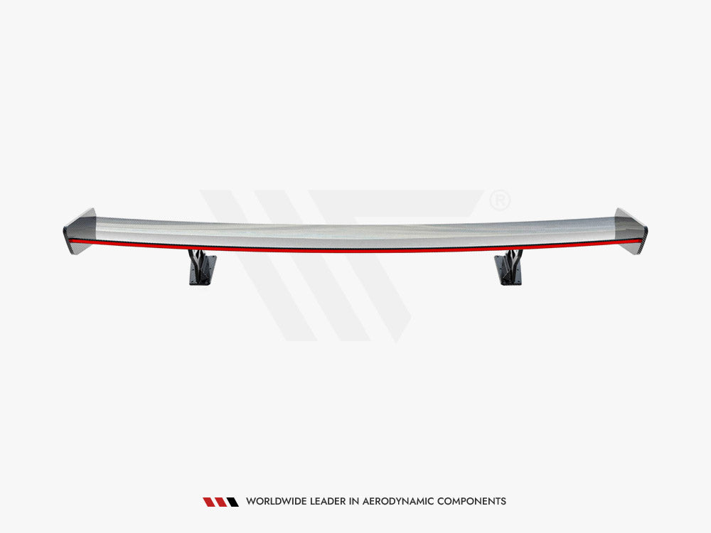 Maxton Design Carbon Spoiler With External Brackets Uprights V.2 + LED Audi A5 / A5 S-Line / S5 / RS5 Coupe F5 / F5 Facelift