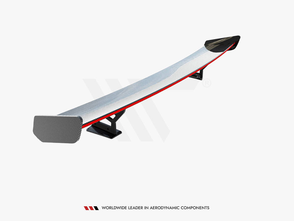 Maxton Design Carbon Spoiler With External Brackets Uprights V.2 + LED Audi A5 / A5 S-Line / S5 / RS5 Coupe F5 / F5 Facelift