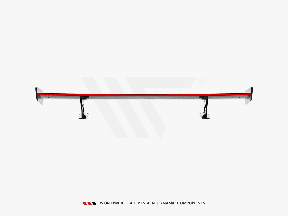 Maxton Design Carbon Spoiler With External Brackets Uprights V.2 + LED Audi A5 / A5 S-Line / S5 / RS5 Coupe F5 / F5 Facelift