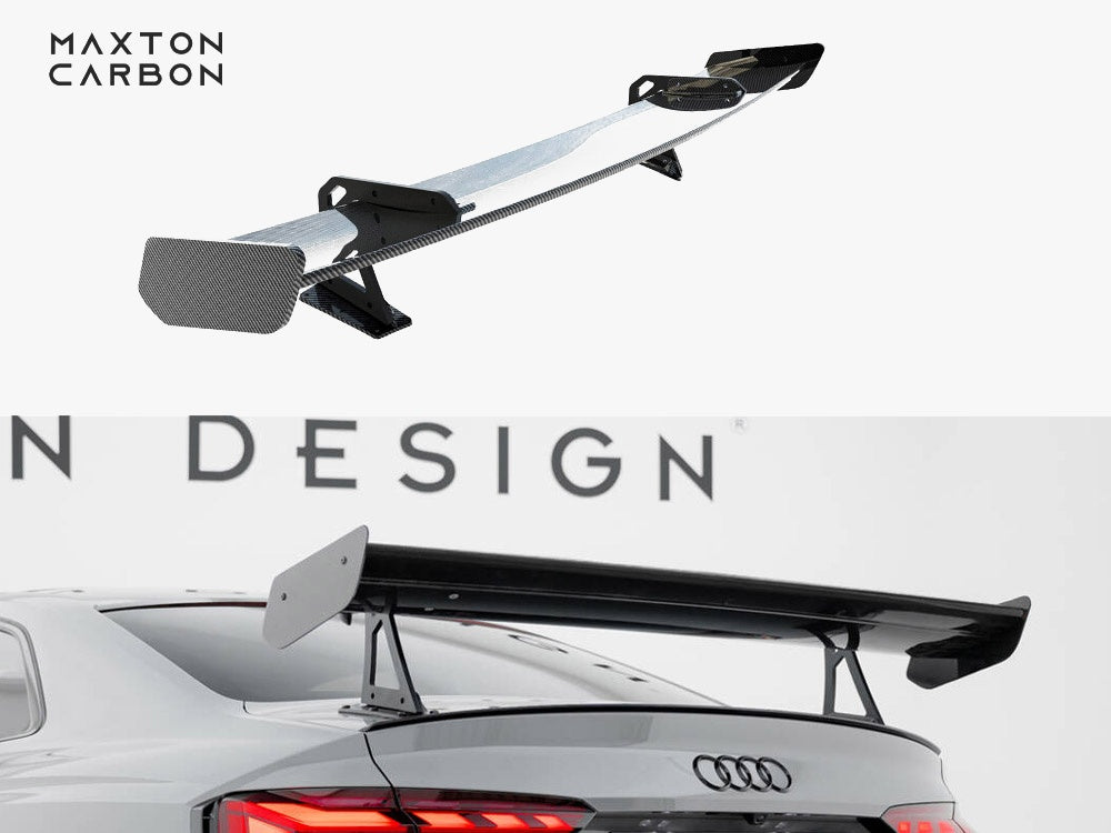 Maxton Design Carbon Spoiler With Upper Swan Mounting Audi A5 / A5 S-Line / S5 / RS5 Coupe F5 / F5 Facelift