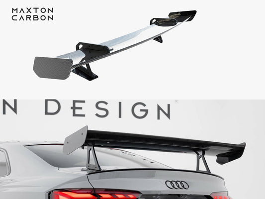 Maxton Design Carbon Spoiler With Upper Swan Mounting Audi A5 / A5 S-Line / S5 / RS5 Coupe F5 / F5 Facelift