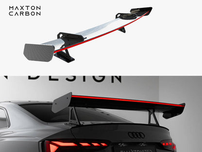 Maxton Design Carbon Spoiler With Upper Swan Mounting + LED Audi A5 / A5 S-Line / S5 / RS5 Coupe F5 / F5 Facelift