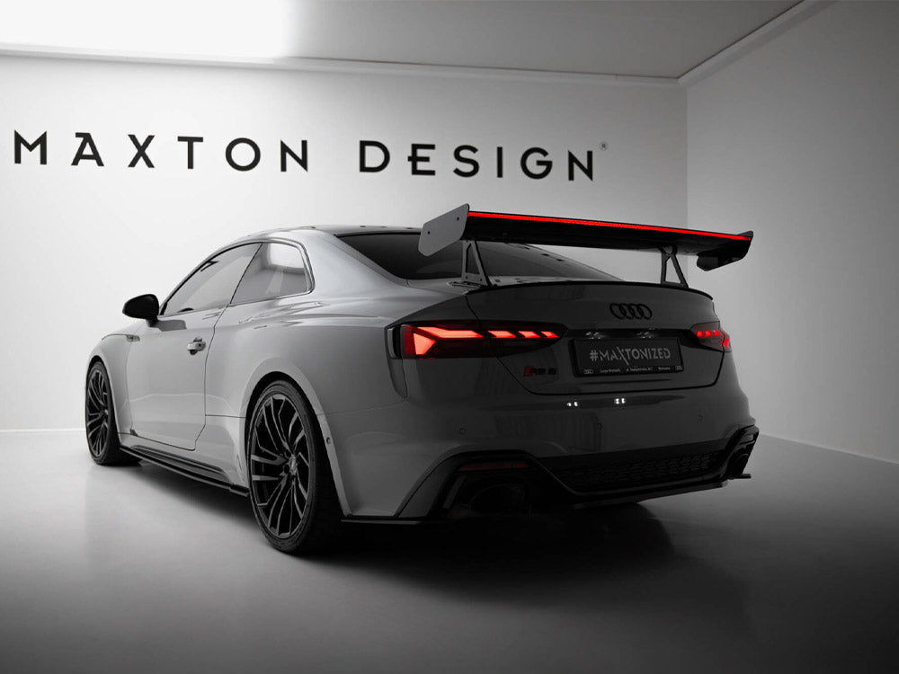 Maxton Design Carbon Spoiler With Upper Swan Mounting + LED Audi A5 / A5 S-Line / S5 / RS5 Coupe F5 / F5 Facelift