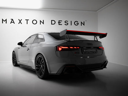 Maxton Design Carbon Spoiler With Upper Swan Mounting + LED Audi A5 / A5 S-Line / S5 / RS5 Coupe F5 / F5 Facelift