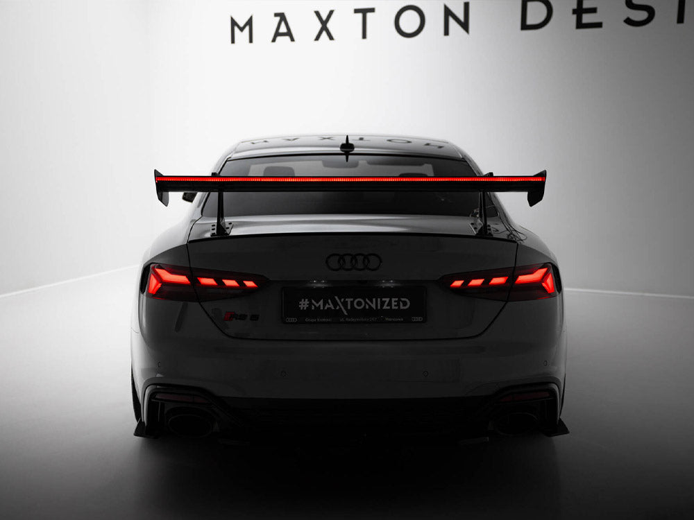 Maxton Design Carbon Spoiler With Upper Swan Mounting + LED Audi A5 / A5 S-Line / S5 / RS5 Coupe F5 / F5 Facelift