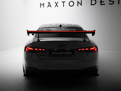 Maxton Design Carbon Spoiler With Upper Swan Mounting + LED Audi A5 / A5 S-Line / S5 / RS5 Coupe F5 / F5 Facelift
