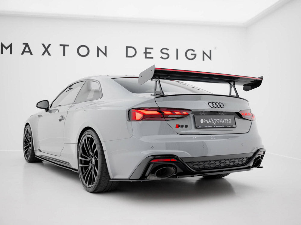 Maxton Design Carbon Spoiler With Upper Swan Mounting + LED Audi A5 / A5 S-Line / S5 / RS5 Coupe F5 / F5 Facelift