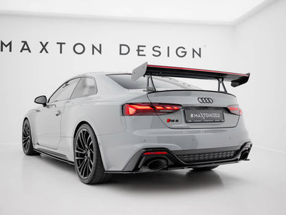 Maxton Design Carbon Spoiler With Upper Swan Mounting + LED Audi A5 / A5 S-Line / S5 / RS5 Coupe F5 / F5 Facelift