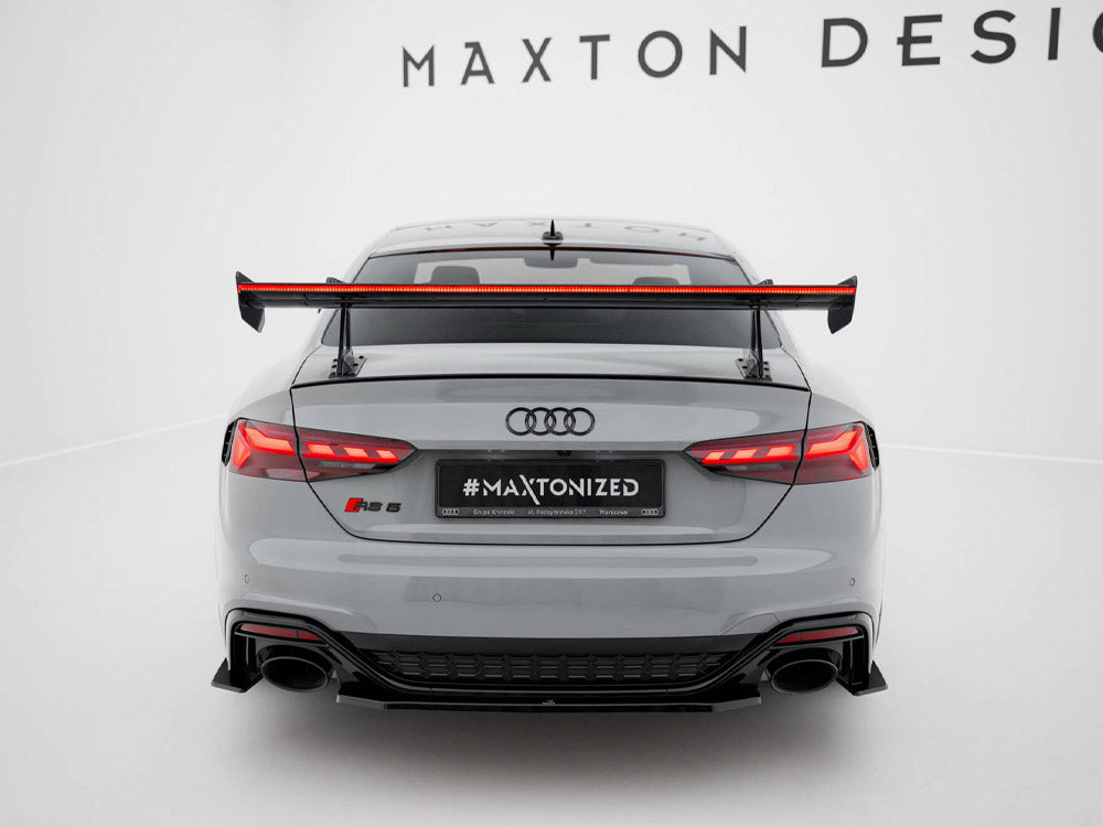 Maxton Design Carbon Spoiler With Upper Swan Mounting + LED Audi A5 / A5 S-Line / S5 / RS5 Coupe F5 / F5 Facelift
