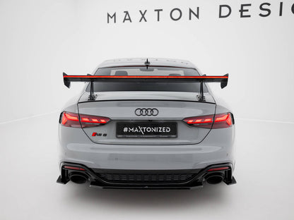 Maxton Design Carbon Spoiler With Upper Swan Mounting + LED Audi A5 / A5 S-Line / S5 / RS5 Coupe F5 / F5 Facelift