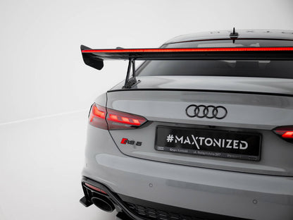 Maxton Design Carbon Spoiler With Upper Swan Mounting + LED Audi A5 / A5 S-Line / S5 / RS5 Coupe F5 / F5 Facelift