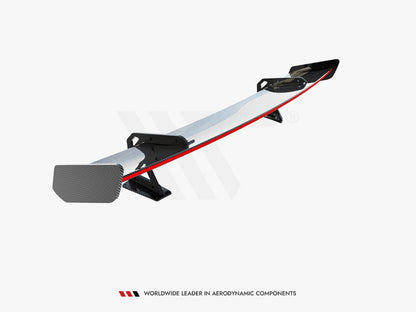 Maxton Design Carbon Spoiler With Upper Swan Mounting + LED Audi A5 / A5 S-Line / S5 / RS5 Coupe F5 / F5 Facelift