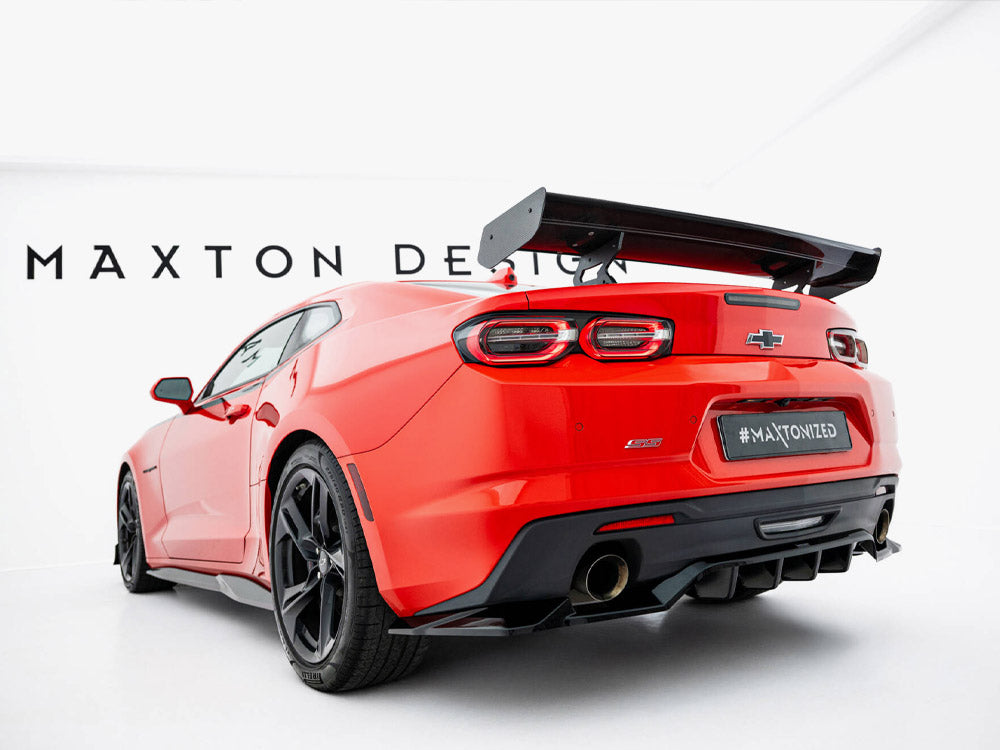 Maxton Design Carbon Spoiler With Internal Brackets Uprights Chevrolet Camaro SS Mk6 Facelift