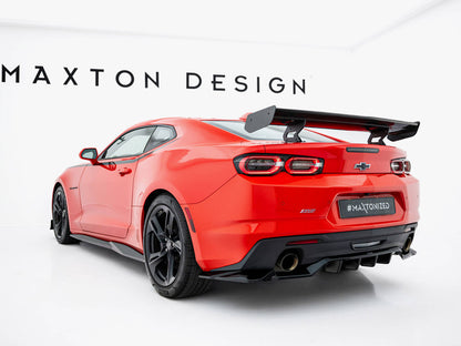 Maxton Design Carbon Spoiler With Internal Brackets Uprights Chevrolet Camaro SS Mk6 Facelift