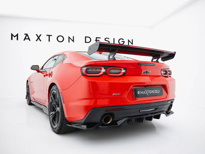 Maxton Design Carbon Spoiler With Internal Brackets Uprights + LED Chevrolet Camaro SS Mk6 Facelift