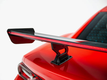 Maxton Design Carbon Spoiler With Internal Brackets Uprights + LED Chevrolet Camaro SS Mk6 Facelift
