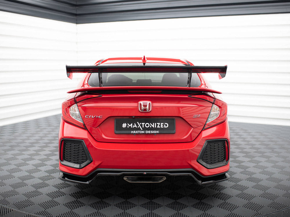 Maxton Design Carbon Spoiler With Internal Brackets Uprights Honda Civic SI Mk10