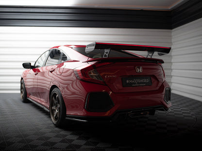 Maxton Design Carbon Spoiler With Internal Brackets Uprights + LED Honda Civic SI Mk10