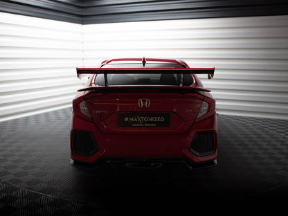 Maxton Design Carbon Spoiler With Internal Brackets Uprights + LED Honda Civic SI Mk10