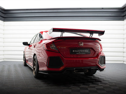 Maxton Design Carbon Spoiler With Internal Brackets Uprights + LED Honda Civic SI Mk10