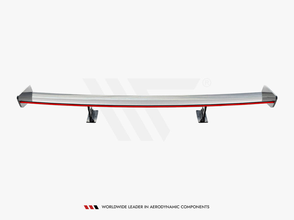 Maxton Design Carbon Spoiler With Internal Brackets Uprights + LED Honda Civic SI Mk10