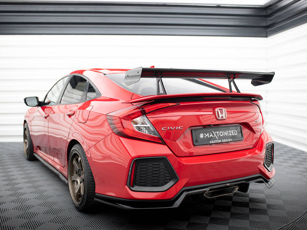 Maxton Design Carbon Spoiler With Upper Swan Mounting Honda Civic SI Mk10