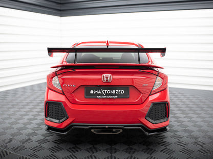 Maxton Design Carbon Spoiler With Upper Swan Mounting Honda Civic SI Mk10