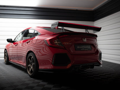 Maxton Design Carbon Spoiler With Upper Swan Mounting + LED Honda Civic SI Mk10