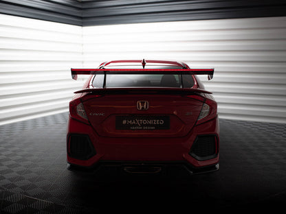 Maxton Design Carbon Spoiler With Upper Swan Mounting + LED Honda Civic SI Mk10