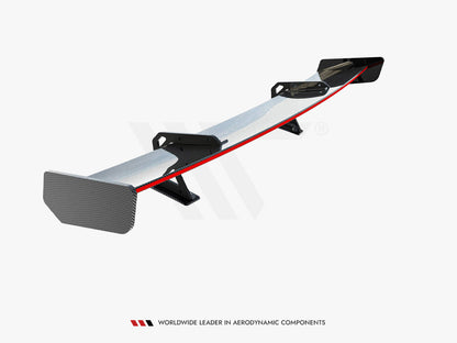 Maxton Design Carbon Spoiler With Upper Swan Mounting + LED Honda Civic SI Mk10